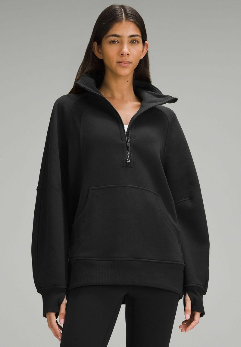 lululemon SCUBA OVERSIZED FUNNEL NECK HALF-ZIP - Sweatshirt - black