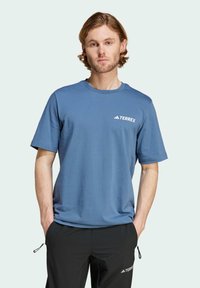 Adidas Terrex TERREX BACK GRAPHIC TSHIRT - Sportovní tričko - steel