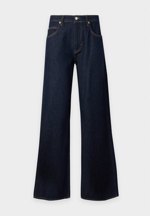 Topshop, Wide leg - dark blue denim