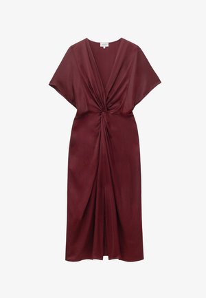 & OTHER STORIES, & OTHER STORIES TWIST-WAIST MIDI DRESS - Day dress - dark red