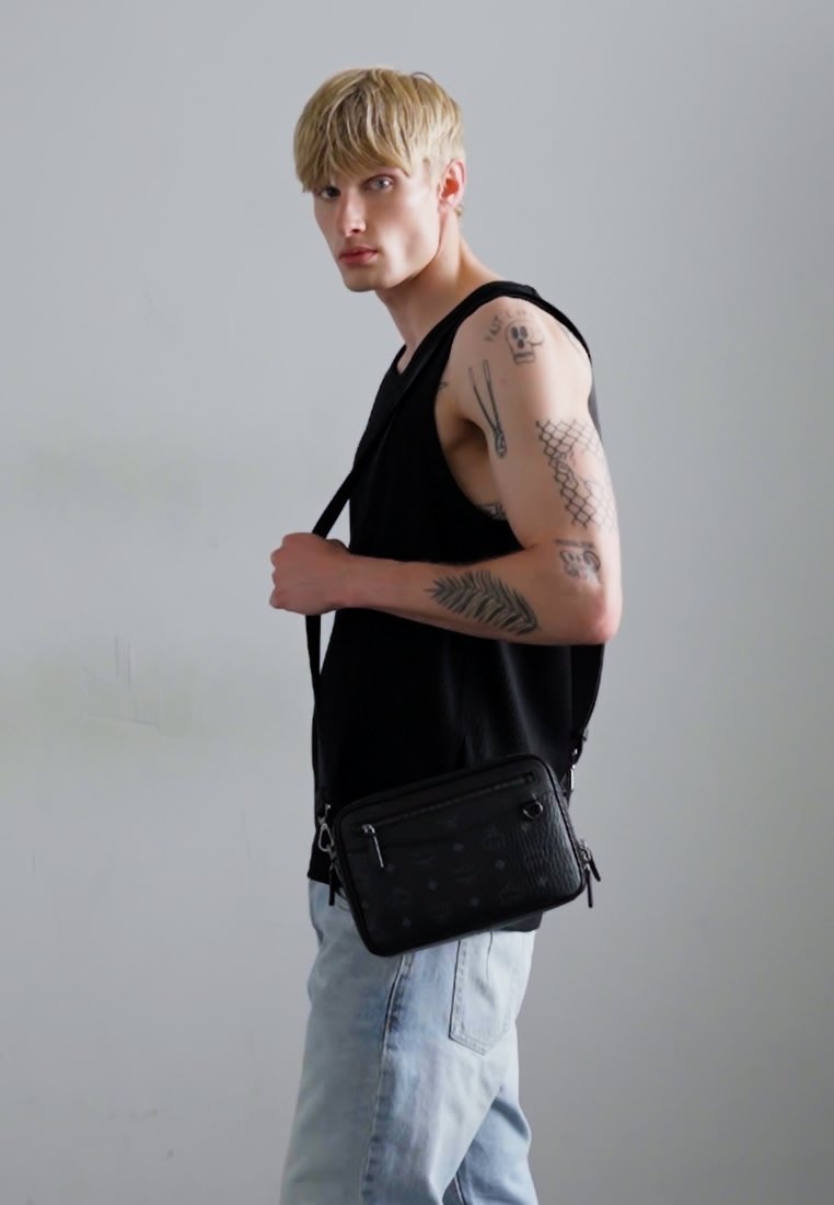 MCM CROSSBODY UNISEX - Cross body bag - black - Zalando.co.uk