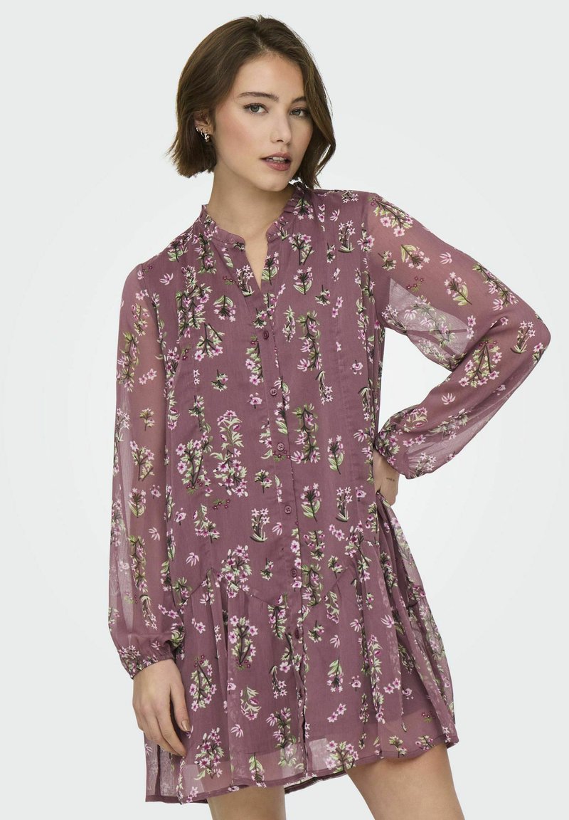 ONLY ONLEMILIE KURZES - Abito a camicia - rose brown