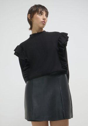 EFFET - Gonna di pelle - noir