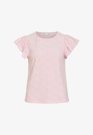 VILA, Short Sleeved VIKAWA Round neck - Bluse - cherry blossom