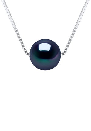 NELLY NECKLACE WITH PENDANT CULTURED PEARL 8-9 MM FINE SILVER 925/1000 - Collier - bleu nuit