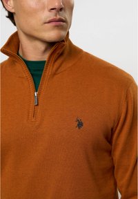U.S. Polo Assn. BRISON HALF ZIP - Džemperis - pumpkin spice melange