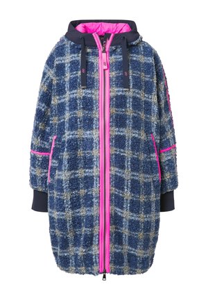 CHECKED - Wintermantel - blue grey