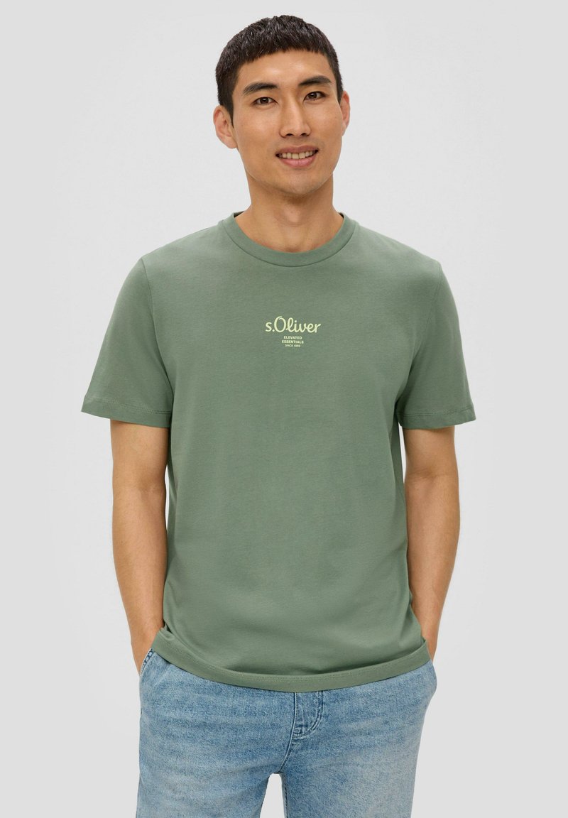 s.Oliver MIT LOGO ciemnozielony