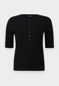 HENLEY - T-shirt basique - black