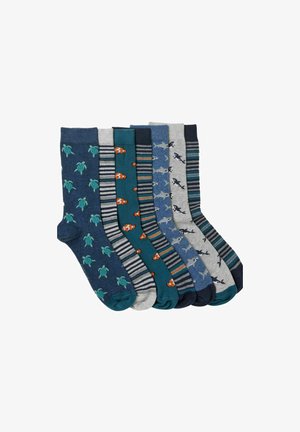 FatFace, 7 PAIRS OF SEALIFE SOCKS - Strømper - blue stripe