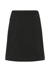 Cream UNIFORMA - A-vonalú szoknya - black washed denim