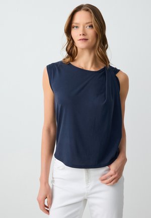 COLLAR SLEEVELESS - Top - dark blue