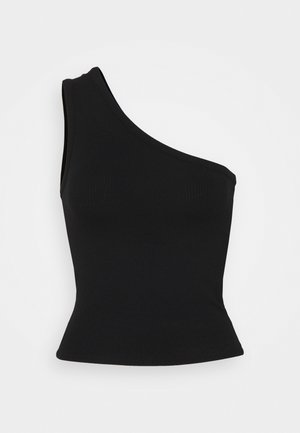 OBJLUCA ONE SHOULDER - Débardeur - black
