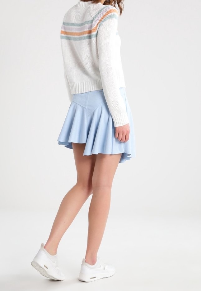 Missguided Petite A-line skirt blue (Pre-owned) Zalando