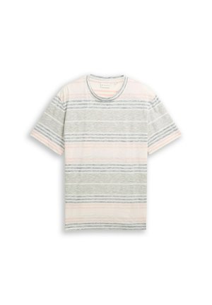 TOM TAILOR, TOM TAILOR T-SHIRT T-SHIRT MIT INSIDE-OUT STREIFENMUSTER - Camiseta estampada - rose teal multi color stripe