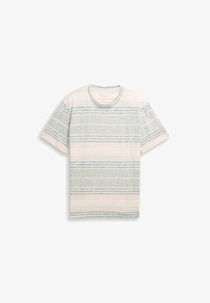 TOM TAILOR, TOM TAILOR T-SHIRT T-SHIRT MIT INSIDE-OUT STREIFENMUSTER - Camiseta estampada - rose teal multi color stripe