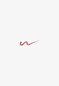 Lápiz de labios en un color rosa cálido y apagado, con una textura suave y cremosa, y una forma ligeramente alargada y afilada.