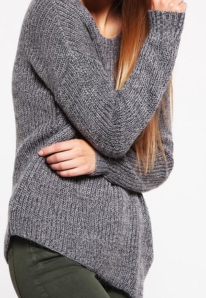 Jumper - mottled dark grey