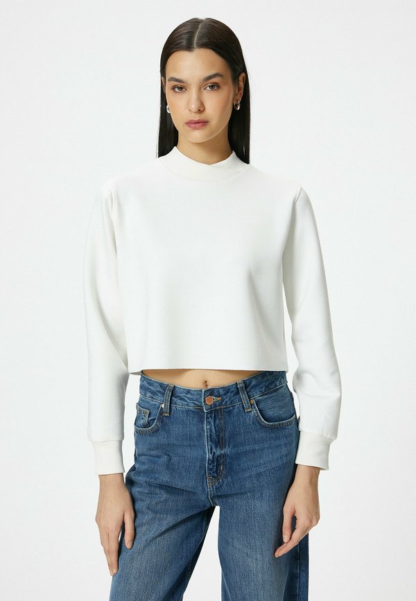 HIGH NECK CROP - Sweatshirt