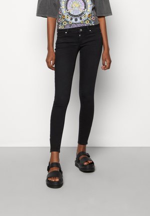 ONLCORAL SKINNY ZIP ANKLE - Blugi skinny fit - black denim