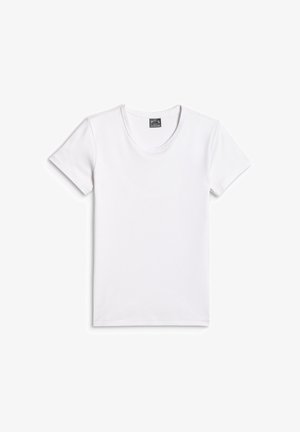 4F, 4F T-SHIRT SLIM GŁADKI DAMSKI - RÓŻOWY XXL - T-shirt basic - white