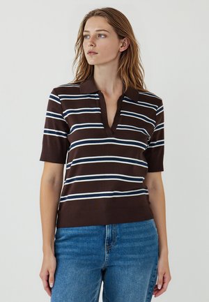 T-shirt con stampa - biiter brown