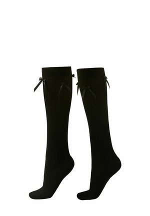 BOWS - Kniestrümpfe - black