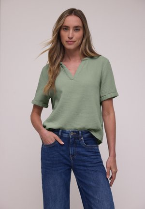 Street One KURZARM BLUSE IN MUSSELINQUALITÄT - Blouse - mint leaf