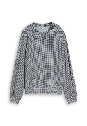 TOM TAILOR, TOM TAILOR T-SHIRT COSY LANGARMSHIRT MIT MUSTER - Longsleeve - brown dot on blue melange