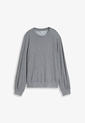 TOM TAILOR, TOM TAILOR T-SHIRT COSY LANGARMSHIRT MIT MUSTER - Longsleeve - brown dot on blue melange