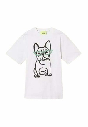 TWINSET, T-SHIRT OVERSIZE - T-shirt con stampa - bianco