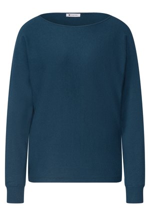 Street One, DOLMAN PULLOVER MIT BOAT NECK - Pullover - blue petrol