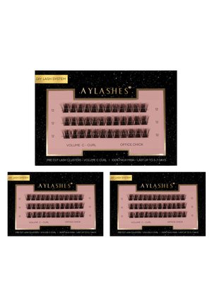 AYLASHES KÜNSTLICHE WIMPERN OFFICE CHICK BUNDLE - False eyelashes - schwarz