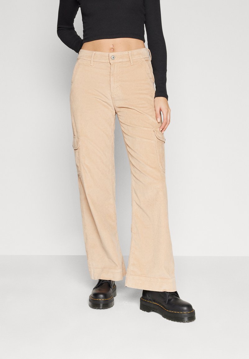 American Eagle BAGGY WIDE LEG Cargo trousers brown Zalando.ie