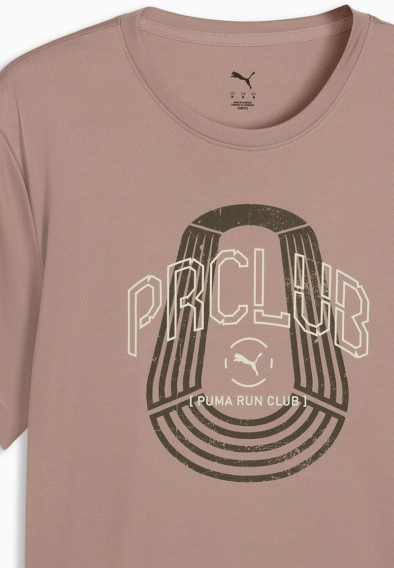 Puma RUN CLUB GRAPHIC - Sportovní tričko - sandstone