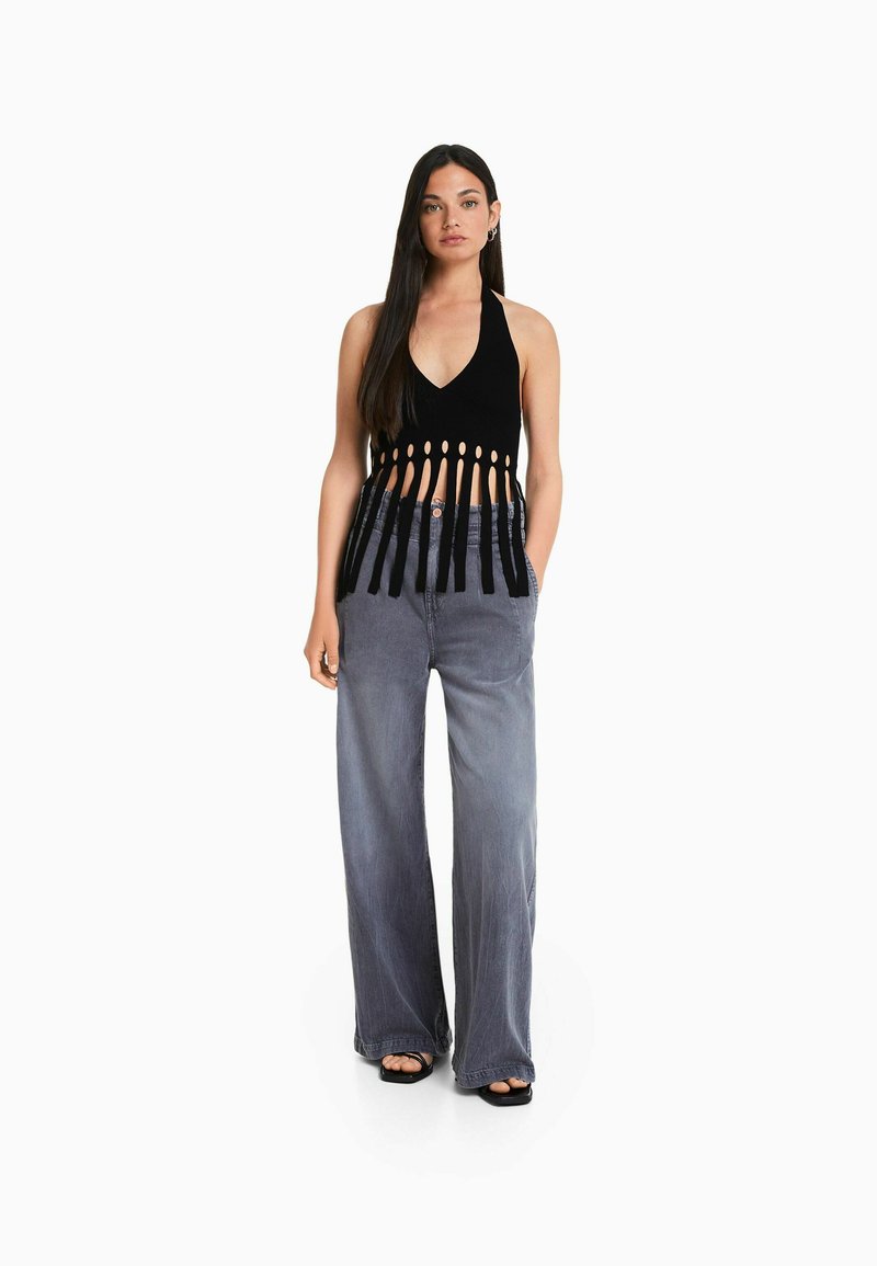 Bershka Top zwart Bershka Top zwart