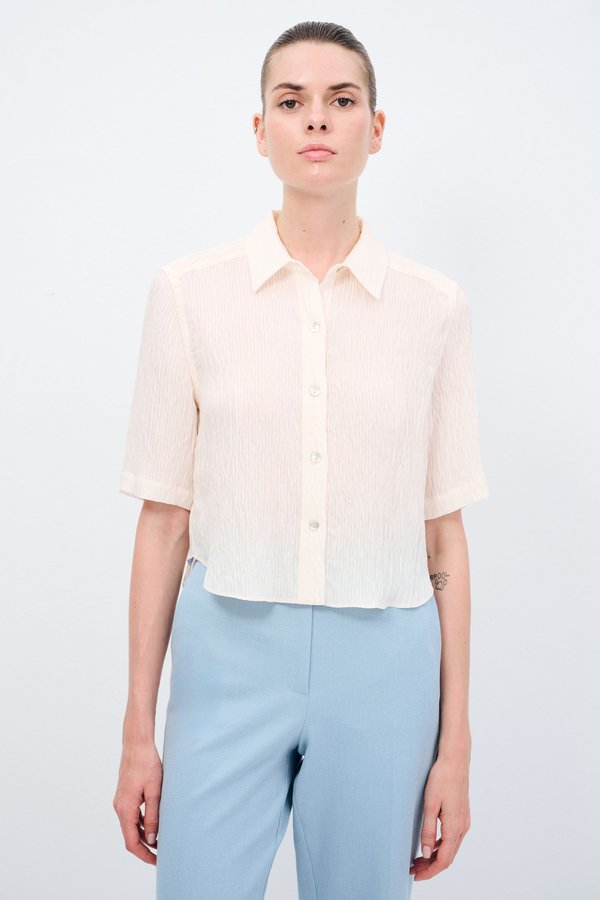 Hemdbluse - light beige