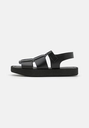 KLEVA - Sandalen met plateauzool - black