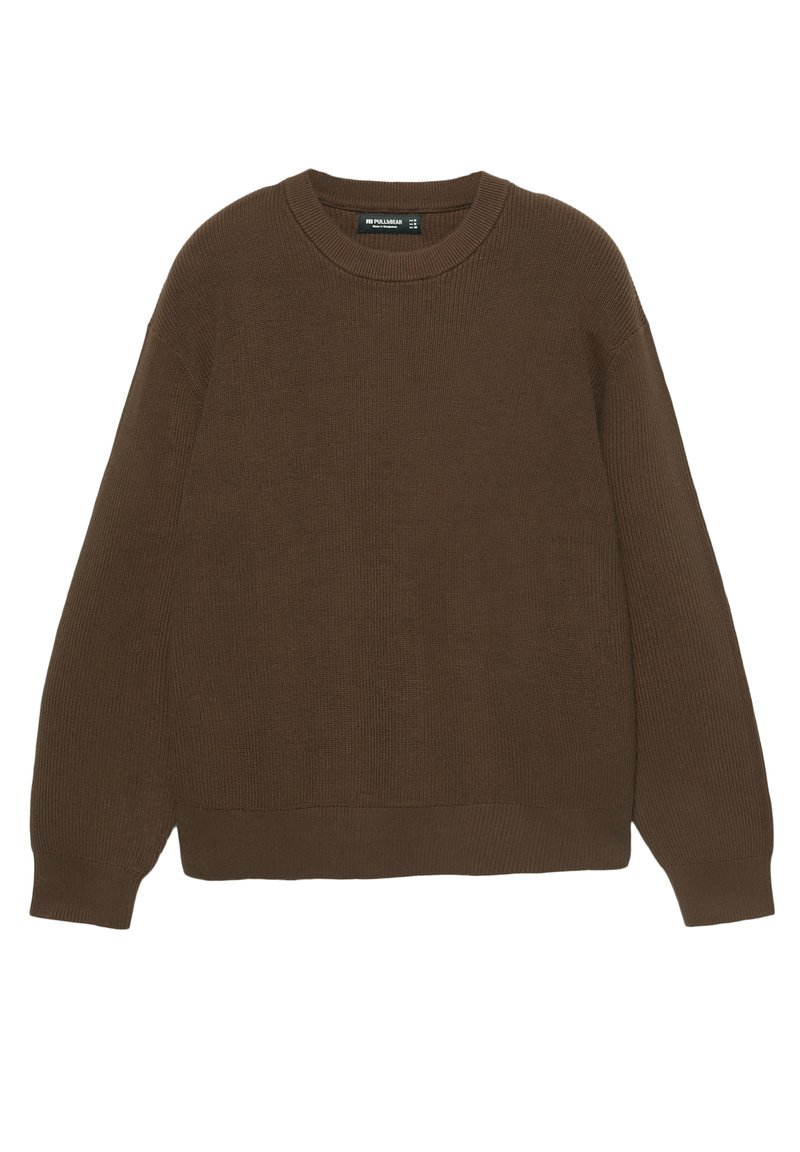 PULL&BEAR CREWNECK BASIC - Jumper - dark brown - Zalando