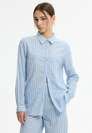 INSIDE, CAMISA OVERSIZE DE RAYAS - Blusa - azul