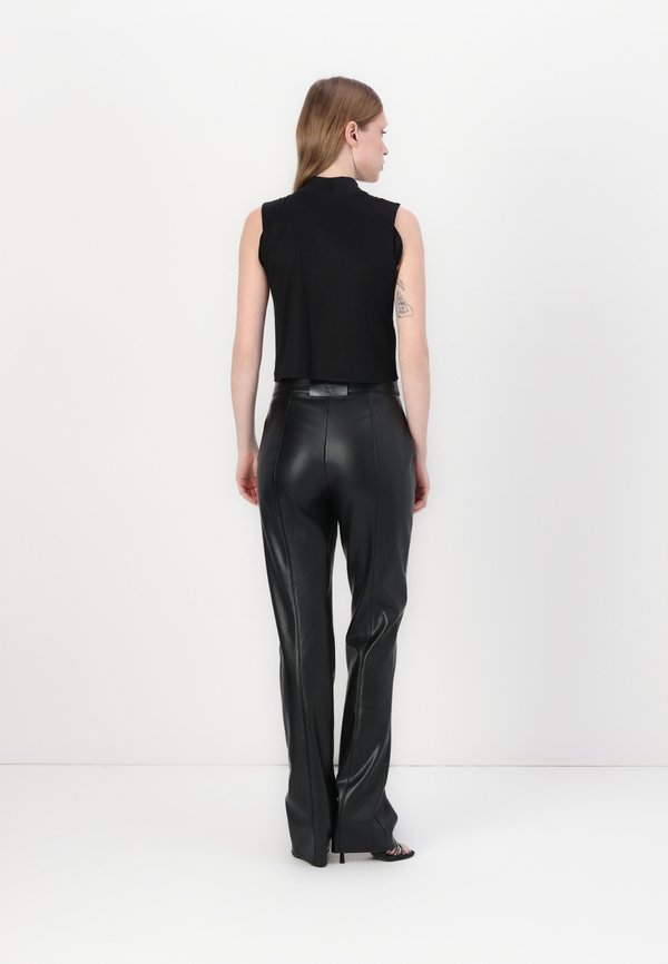 PANT - Leather trousers - nero4