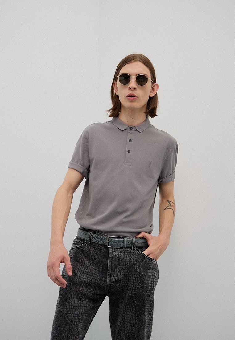 AllSaints Poloshirt grijs AllSaints Poloshirt grijs