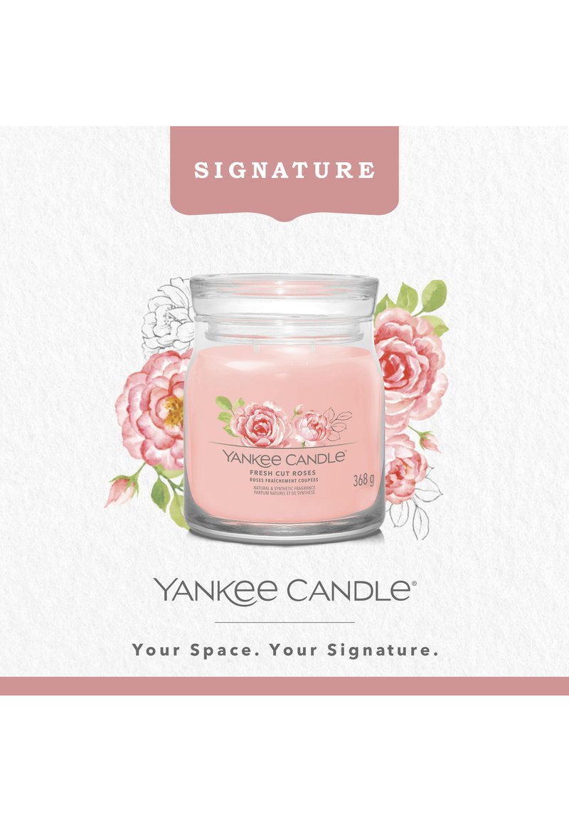 Yankee Candle Scented Votive Fresh Cut Roses - Bougie Votive Parfumée Roses Fraîchement Coupées