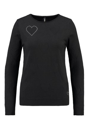 Stickad tröja - black