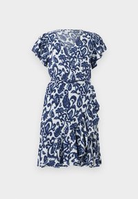 VINOKA WRAP DRESS - Robe de jour - birch/vintage indigo