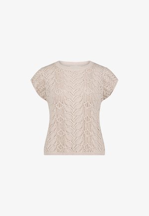 Cartoon, CARTOON MIT FLÜGELÄRMELN FEINSTRICKPULLOVER - T-shirt imprimé - beige