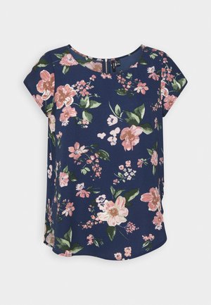Vero Moda VMSAKI ZIP - T-shirts med print - navy blazer