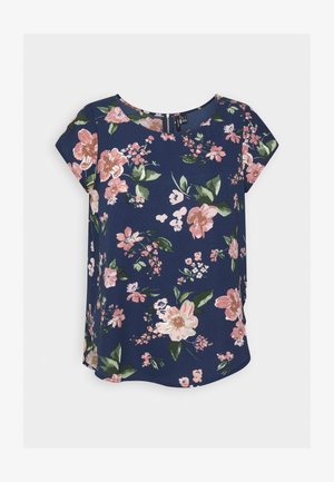 Vero Moda VMSAKI ZIP - T-shirts med print - navy blazer