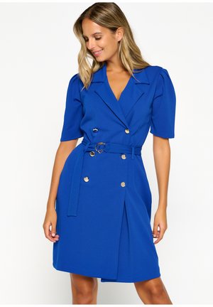 BLAZER WITH BELT - Day dress - blue
