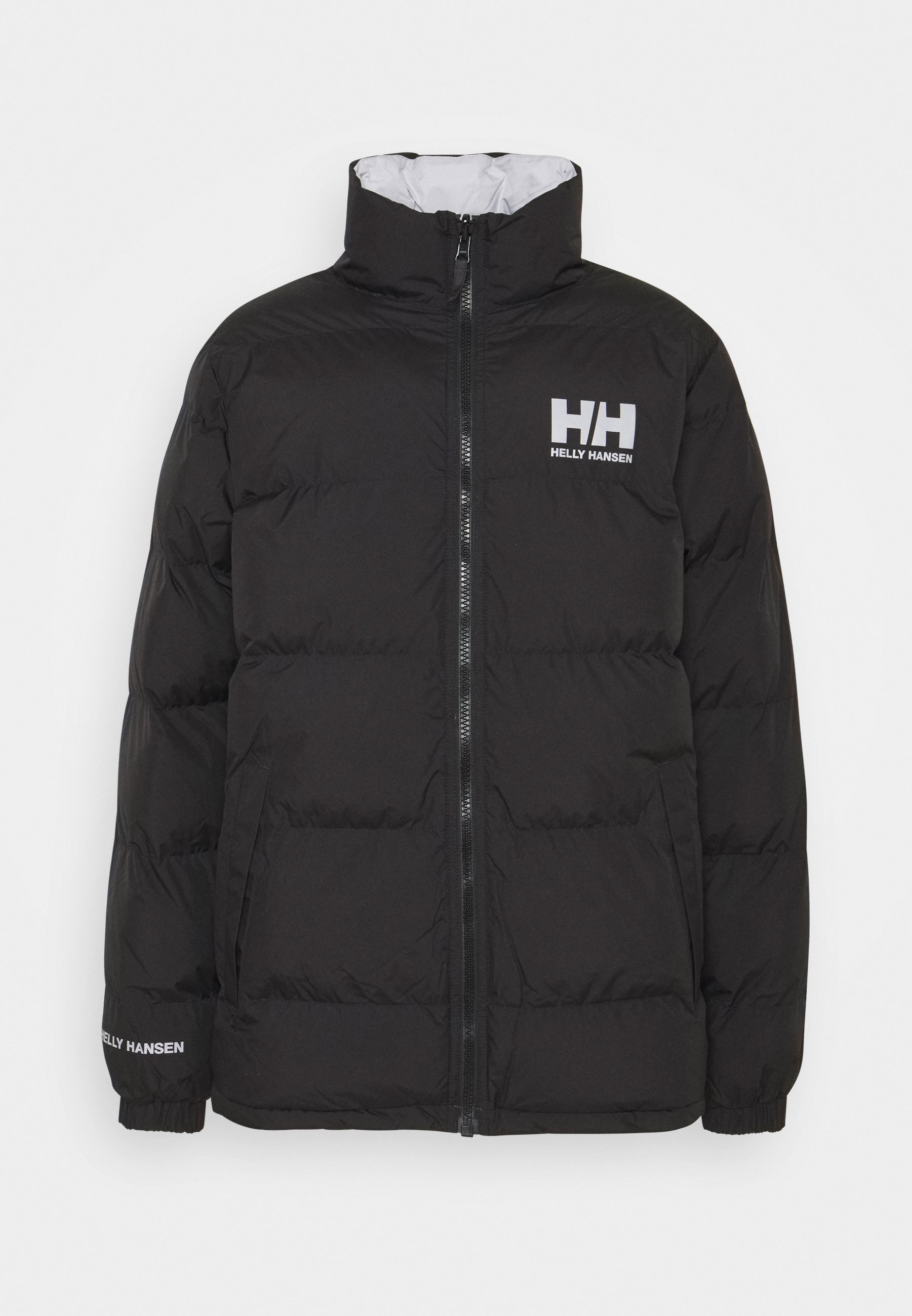 helly hansen reversible puffer jacket in black